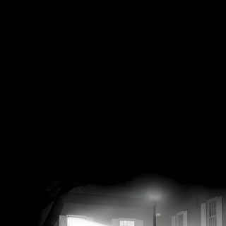 a man standing on the street in front of a building at night with fog coming from behind him Halloween 1978 Iphone Exorcista, The Exorcist Iphone, Horror Movies 4k, Classic Horror Movie, black