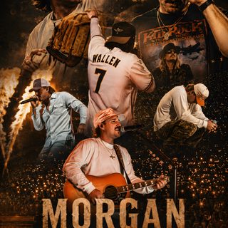 the poster for morgan wallen's baseball game is shown in front of other players Morgan Wallen Halloween black