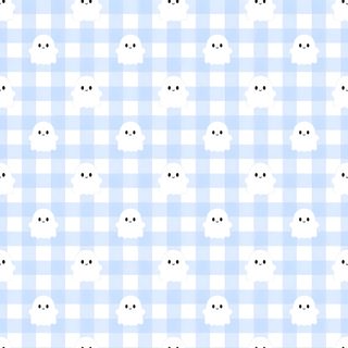 a blue and white wallpaper with small clouds on it's sides, in the shape of an elephant Cute Light Blue Halloween Digital Backgrounds, Printable Crafts, Halloween Printables, Blue Gingham, lavender