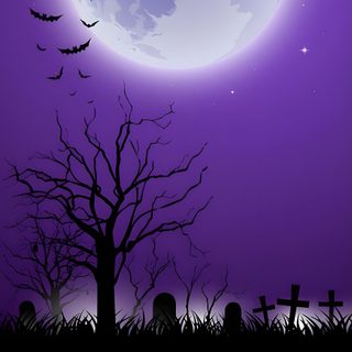 a full moon with bats flying in the sky over a graveyard and cemetery tombstones Halloween Bat Moon Purple Large Purple Spooky Halloween Background, Spooky Purple For Halloween, Purple And Blue Halloween Background,