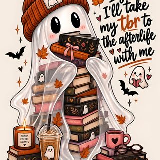 a snowman with books and a cup of coffee in front of it that says i guess i'll take my turn to the after reading with me Bookish Halloween antique white