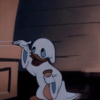 a cartoon duck holding onto the side of a boat Ducktales Ghosts Of Halloween Cartoon Profile Pics Halloween, Ducktales Pictures, Casper The Ghost Pfp, dark slate gray