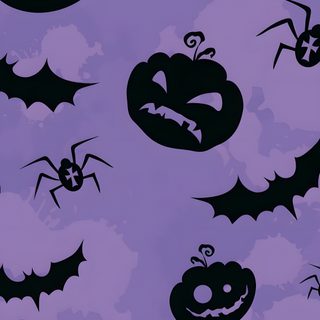 an image of halloween pumpkins with bats and spider web on purple background for wallpaper Halloween Bats And Pumpkins - Lilac Purple Halloween, Halloween Iphone Purple, Purple Halloween Iphone, light slate gray