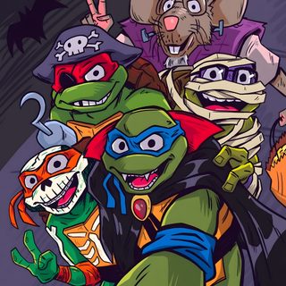 the teenage mutant ninjas are all dressed up for halloween Tmnt Halloween Tmnt Halloween, Zombie Ninja Turtles, Ninja Turtles Halloween, dark slate gray