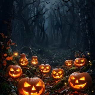 Scary Halloween Pumpkin black