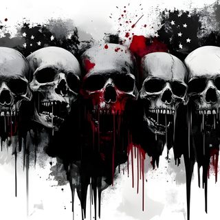 a group of skulls with blood dripping down the side of them on a white and black background Halloween Skull For Desktop Skull Laptop, Digital Painting Photoshop, Skull Background Pc, Emo, gray