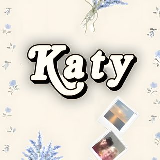 the word kayty surrounded by photos and lemons on a white background with blue flowers Katy Name Name Backgrounds For Halloween linen
