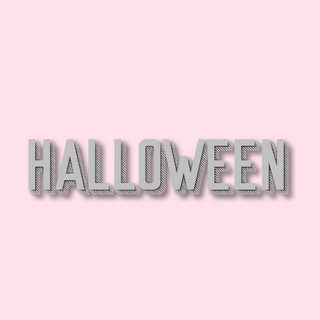 the word halloween is cut out from paper and placed on top of a pink background Pink Halloween Words Custom Signs, Neon, Neon Signs, Pink Halloween Widget, Halloween, misty rose