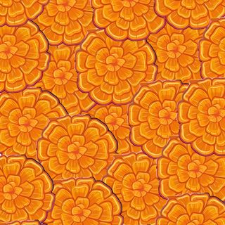 an orange and yellow background with flowers on the bottom, in different sizes and colors Halloween Marigold Orange And Yellow Floral Background, Orange Kaleidoscope Flower Colorful Mix, Orange Floral Seamless Pattern, chocolate