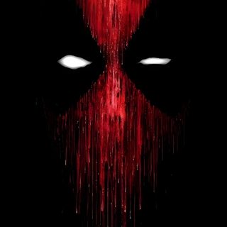 the face of a deadpool with white eyes and red dripping paint on it's face Deadpool Halloween Cool Deadpool Logo, Scary Deadpool, Black And Red Deadpool, Deadpool Logo Art,