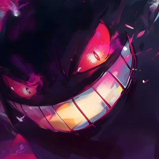 a close up of a cat's face on a purple and pink background with red light coming from its eyes Gengar Halloween Gengar Live Iphone, Gengar Animated, Gengar Gif 4k, Pokemon Live 4k, midnight blue