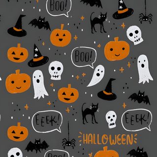 halloween themed wallpaper with pumpkins and ghost faces Aesthetic Halloween Elements Halloween For Lock Screen, Simple Halloween Iphone, Halloween Samsung, dark slate gray