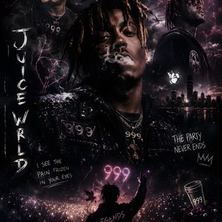 the cover art for dj wolf's album 999, featuring rapper lil wayne Halloween Juice Wrld Juce Wrld, Juice Wrld, Juice World, Juice, black