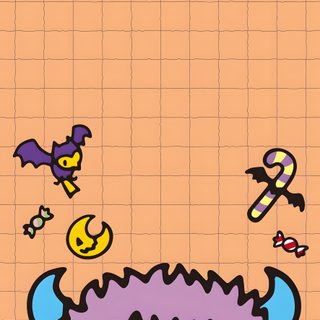 an image of a cartoon monster on a cell phone screen with other monsters around it Gloomy Bear Halloween Gloomy Bear, Y2k, Scary Monsters, Bear, Cute Anime, Kawaii Art, light salmon