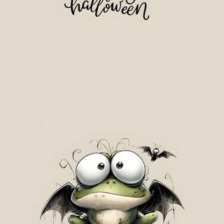 a frog sitting on top of a pumpkin with the words happy halloween written above it Frog Halloween Halloween Turtle Background, Christmas Frog, Crazy Frog Halloween, Frog Christmas, light gray