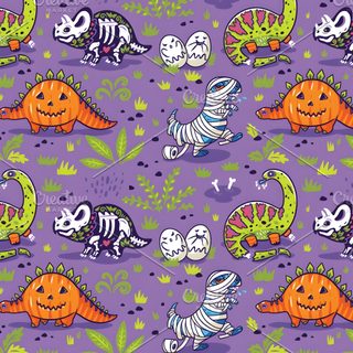 halloween seamless pattern with cartoon animals and pumpkins on purple background, suitable for wallpaper or fabric Halloween Dinosaur Hd Jurassic Halloween, Halloween Dinosaur Blanket, Halloween Dinosaur, light slate gray