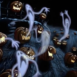 halloween pumpkins with scary faces and ghost hands Halloweentown Pumpkin Halloween Town, Laptop Nightmare Before Christmas, Nightmare Before Christmas Laptop Backgrounds, black
