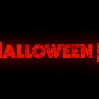 the title for halloween 5, which is lit up in red Halloween 5 Halloween Movie Quotes Michael Myers, Halloween The Return Of Michael Myers, Halloween Michael Myers Movies In Order, black