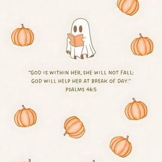 an orange and white background with pumpkins on it, saying god is within her she will not fall God Halloween Fall Backgrounds Iphone, Fall Bible Verses, Autumn Phone, Iphone Preppy, linen