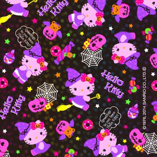a black background with hello kitty and skulls on it Purple Hello Kitty Halloween Halloween Hello Kitty For Ipad, Halloween Hello Kitty Computer, Sanrio Halloween Iphone, black