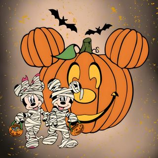 mickey mouse and friends in front of a pumpkin Disney World Halloween Mickey Pumpkin, Disney Halloween Aesthetic, Cute Halloween Disney, dark olive green