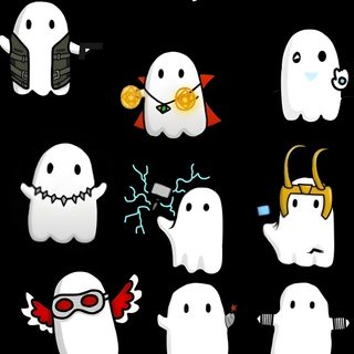the ghost stickers are all different shapes and sizes Marvel Halloween Marvel Ghost, Marvel Halloween, Beige Marvel, Subtle Marvel, Marvel Subtle, black