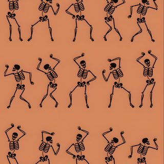 an image of skeletons dancing in different positions Halloween Dancing Skeleton Fall Colored Iphone, Halloween Aura, Halloween Home Screen, Skeleton Iphone, peru