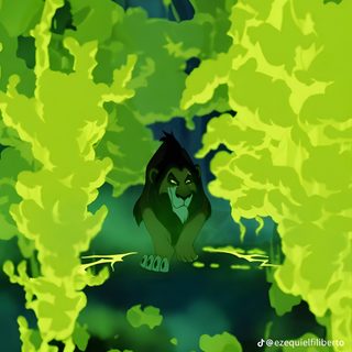 the lion and the mouse in disney's jungle book, which is featured as an animated Lion King Halloween Scar Art, Scar 4k, Scar Hd, Kion, Lion King Scar Lion King, Scar And Mufasa, forest green