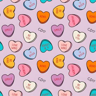 colorful candy hearts with the words i love you written on them in different colors and shapes Halloween Conversation Hearts Candy Heart Pattern On Pink Background, Cute Phone Inspiration, Diy Valentines Card Ideas, thistle