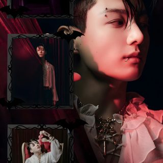 a collage of photos with an image of a woman Jungkook Halloween Medieval Aesthetic, Cute Couple Images, Jungkook Cute, Purple Aesthetic, black