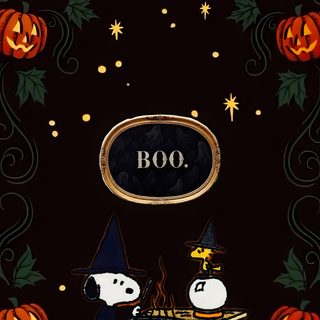 Happy Halloween Snoopy Halloween black