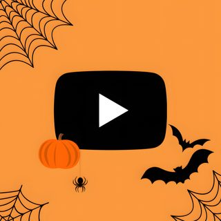 an orange background with black and white spider webs, bats and a television screen Halloween App Icons Preppy Halloween App Icons, Halloween App Icons Aesthetic, Snapchat Halloween Icon, coral