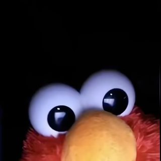 an orange stuffed animal with big eyes on it's face and one eye open Elmo Halloween Elmo Aesthetic Dark, Elmo Black, Elmo X Eyes, Funny Elmo Iphone, Funny Elmo, Iphone Elmo,