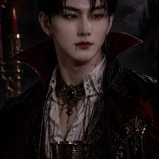 a male vampire holding a wine glass in front of a full moon Enhypen Halloween Moon Vampire, Vampire Boyfriend, Vampire Enhypen, Band Group, Blue, Kpop Idol, black