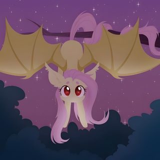 a pink and yellow dragon flying through the night sky Halloween Pony Fluttershy Bat Form, Flutter Bat, Flutter Bat Mlp, Bat Fluttershy, dim gray