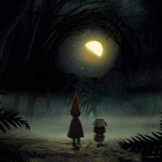 two people walking in the woods at night Halloween Over The Garden Wall Over The Garden Wall Moon, Over The Garden Wall Macbook, Over The Garden Wall Computer, black