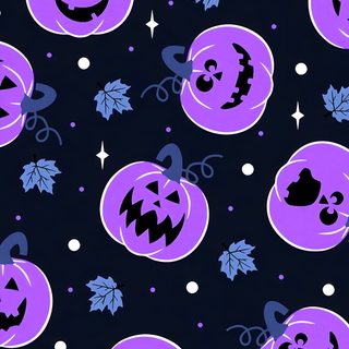 an image of halloween pumpkins with faces on them Halloween Smiles Lavender Purple Halloween Background Aesthetic, Purple Halloween Background Iphone, Purple Halloween Ipad, black