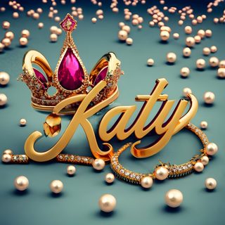 the name kate is surrounded by pearls and other jewelry items on a blue background with gold lettering Katy Name Name Backgrounds For Halloween Creative Names, Profile Picture, gray