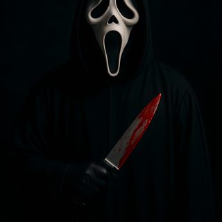 a person in a hooded costume holding a knife Halloween Killer Hd Scream Hd, Ghostface Blood, Scream Images, Pop Horror, Ghostface Killers, black
