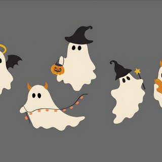 halloween ghostes with pumpkins and witches Free Cute Halloween Desktop Halloween For Computer, Aesthetic Halloween Laptop, Halloween Screensavers Laptop, dim gray