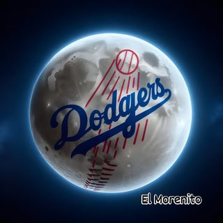 the los angeles dodgers baseball team logo is illuminated in blue and red on a full moon Dodgers Halloween Dodgers Halloween, Dodgers Animated, La Dodgers Halloween, midnight blue