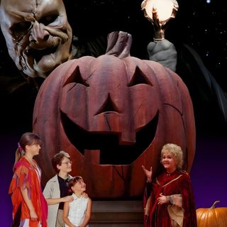 the children are standing in front of a carved pumpkin Halloween Town Movie Halloween Movie Posters, Halloweentown Poster, Halloween Town Poster, black
