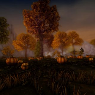 an animated scene with pumpkins in the foreground and trees on the other side Star Stable Halloween 4k Sso Halloween, Star Stable Offers, Star Stable Halloween Background, black
