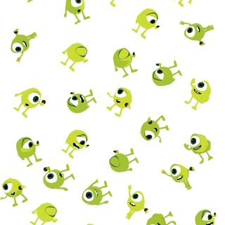 an image of green aliens with eyes and legs on a white background for wallpaper Monsters Inc Halloween Green And White Phone, Mike Wazowski Aesthetic, Mike Wazowski, snow