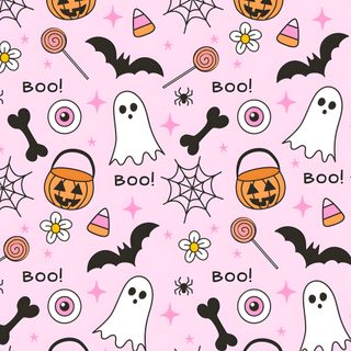 a pink background with halloween themed items on it Halloween Ghosts And Webs On Pink Cute Halloween Spider Web, Cute Spiderweb, Cute Spider Web, lavender blush