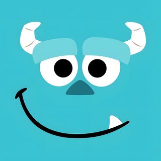 an image of a cartoon character with big eyes and horns on it's head Monsters Inc Halloween Monster Inc Hd, Monsters Sa, Sully Monster Drawing, medium turquoise