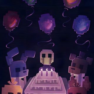 a group of pixelated people standing in front of a cake Halloween Fnaf Fnaf Fanart Background, Fnaf Halloween, Fnaf Fanart, Fnaf Pixel Background, black