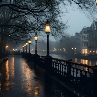 an empty street at night in the rain Rainy Halloween Night Sky Pc Rain, Rainy Cityscape View, Rainy Cityscape Background, dark slate gray