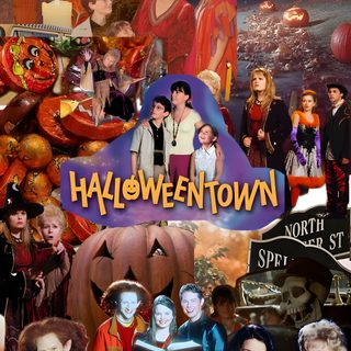 a collage of halloween images with pumpkins and people in costumes on them, including jack - o'- lanterns Halloween Town Movie Cartoon Styles, Pretty Pictures, Halloween Everyday, Halloween Movies, saddle brown