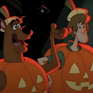 two cartoon characters dressed up in pumpkin costumes Scooby Doo Halloween Laptop Matching Scooby Doo Pfps, Scooby Doo Orange, Scooby Doo Matching Pfp, dark olive green
